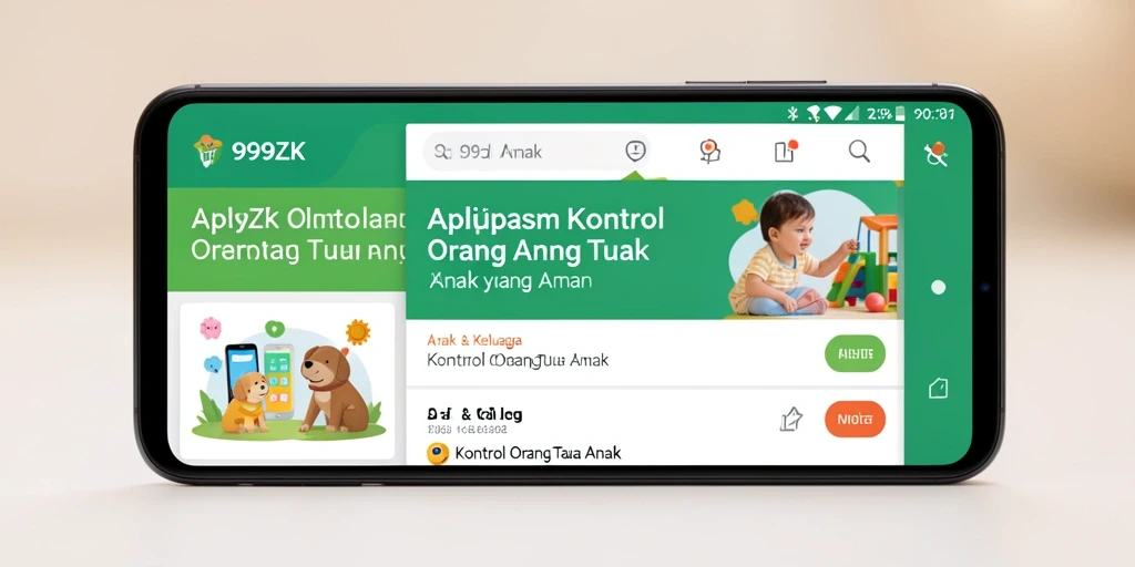 Antarmuka 999ZK menampilkan kontrol orang tua yang mudah digunakan.