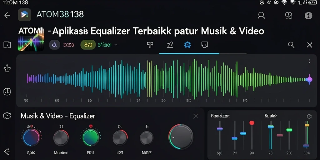 Tampilan antarmuka ATOM138 dengan fungsi Equalizer yang intuitif.
