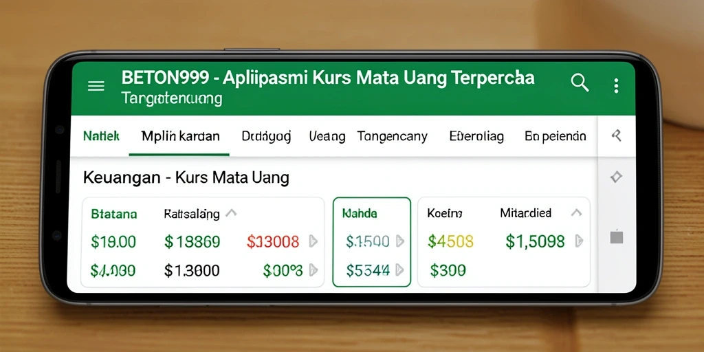 Tampilan antarmuka BETON999 menunjukkan fungsi kurs mata uang yang lengkap.