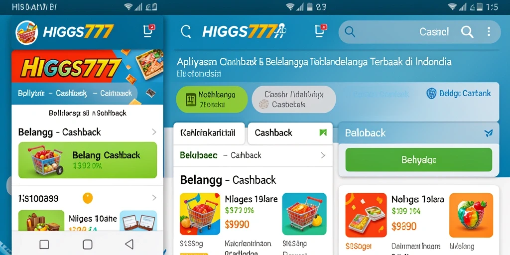 Tampilan antarmuka HIGGS777 yang intuitif dan fitur cashback yang menarik.