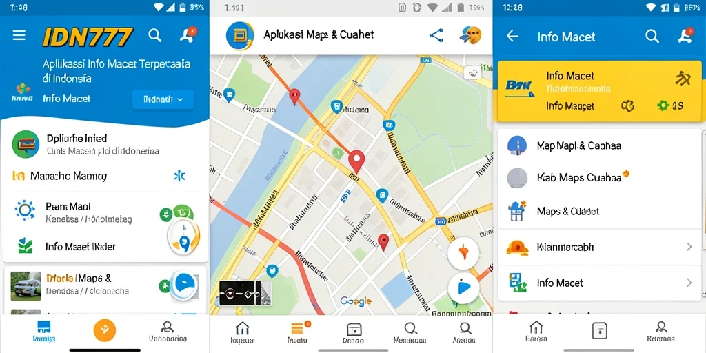 Antarmuka utama IDN777 menampilkan kondisi lalu lintas dengan jelas dan informatif.
