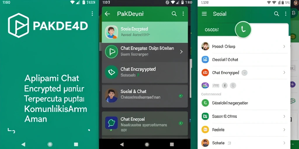 Antarmuka PAKDE4D yang modern dan aman untuk Chat Encrypted.