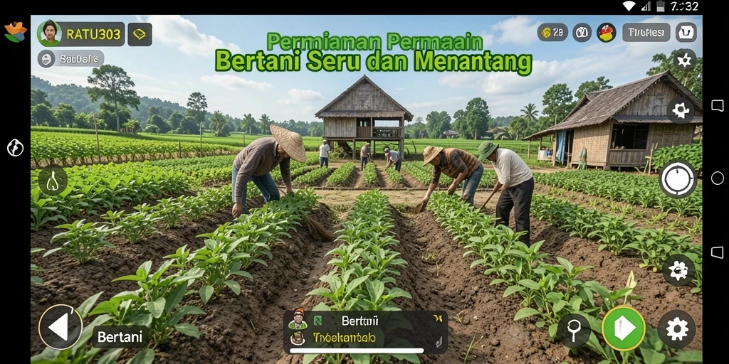 Tampilan antarmuka RATU303 yang menarik dan intuitif untuk bertani.