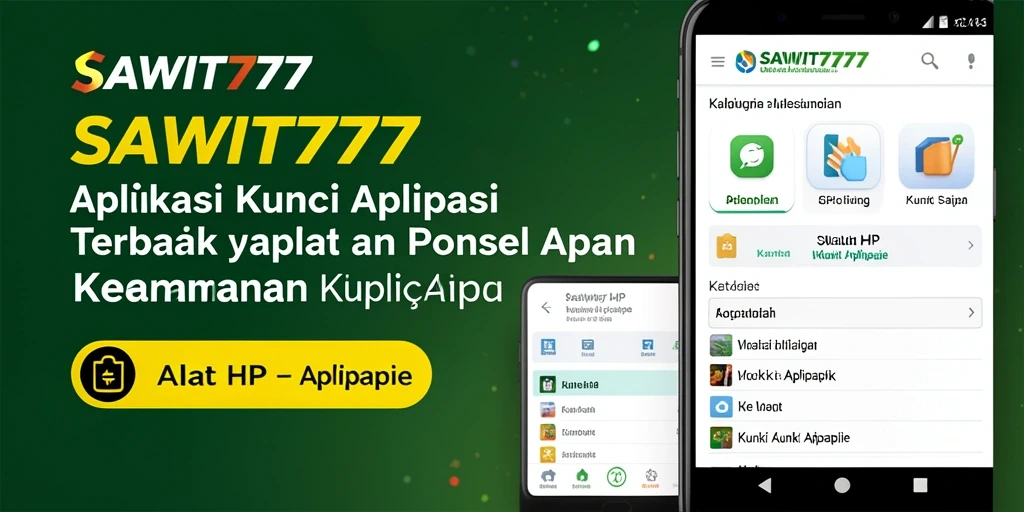 Antarmuka SAWIT777 menampilkan fungsi keamanan aplikasi yang sederhana dan efektif.