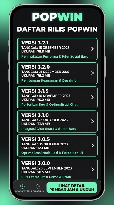Riwayat Versi Popwin untuk Pengguna Android